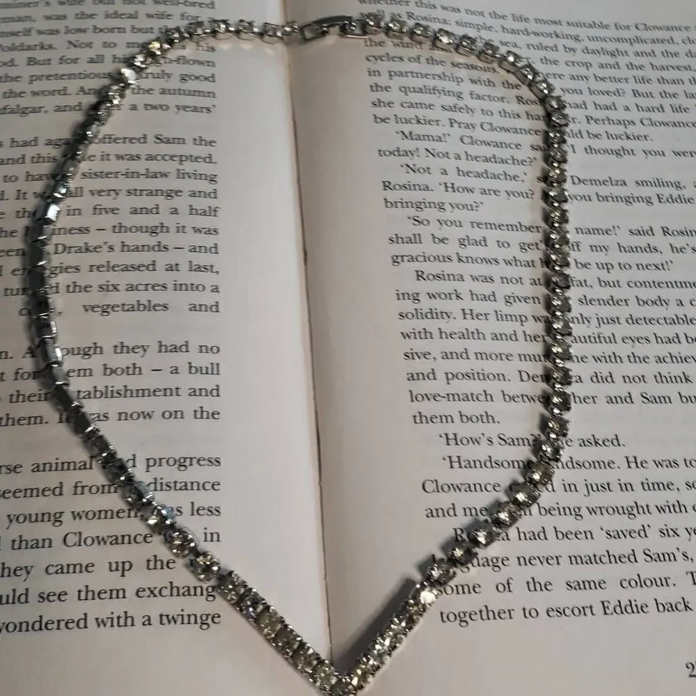 Faux Diamon V Shaped Neckalce